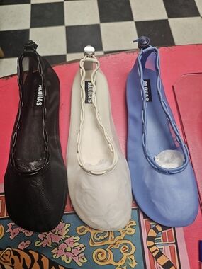 ALOHAS Ballet Flats in Black, Cream, and Light Blue